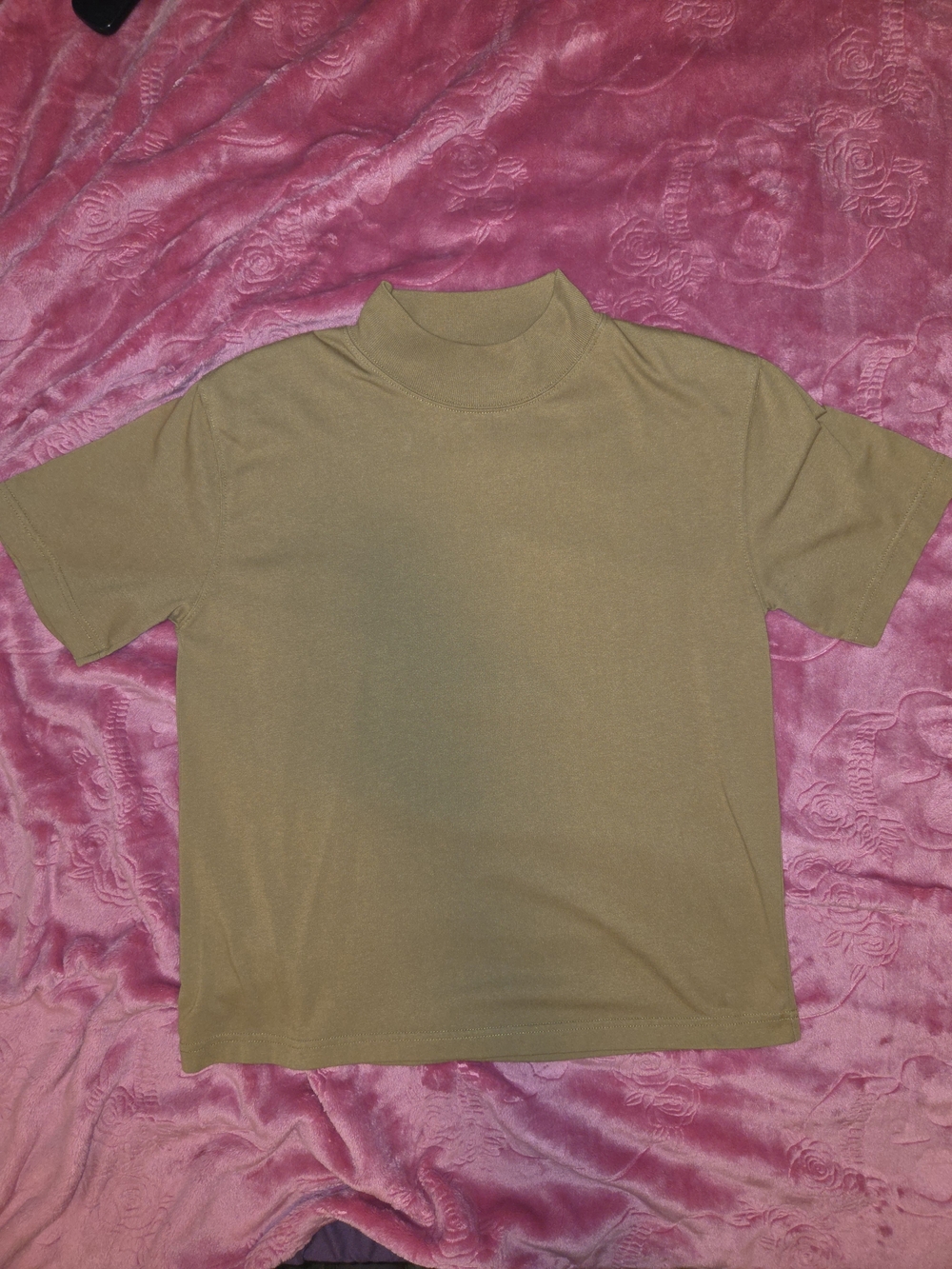 Christopher & Banks  Mock Neck Short Sleeve Tee